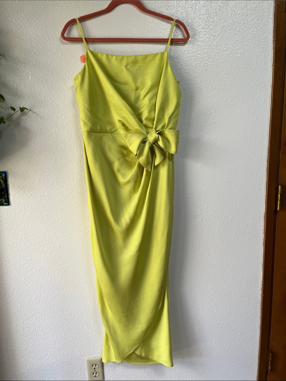 Ted Baker London Lime Green Wrap Midi Dress Summer Garden 4